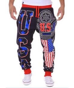 Alternative view of Men's Fashion Lace-Up Sports Jogger Pants