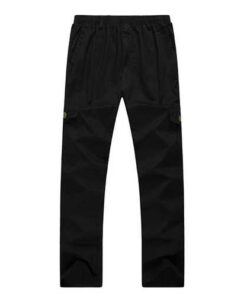 Alternative view of Mens Elastic Waist Multi Pocket Solid Color Casual Cotton Summer Plus Big Size Pants