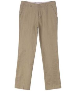 Plus Size Mens Casual Solid Color Straight Leg Cotton Slim Fit Pants