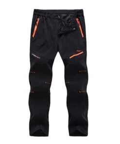 Alternative view of Waterproof Hiking Straight Leg Sport Pants Mens Outdoor Quick Drying Zipper Pockets Trousers