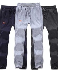 Autumn Winter Mens Plus Velvet Warm Cotton Trousers Casual Sports Sweat Jogger pants 4 Colors