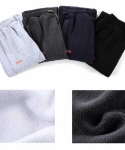 Alternative view of Autumn Winter Mens Plus Velvet Warm Cotton Trousers Casual Sports Sweat Jogger pants 4 Colors
