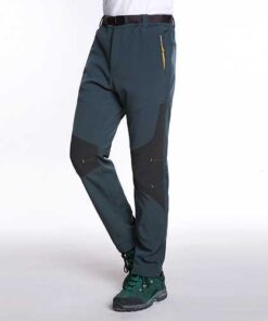 Alternative view of Plus Size S-5XL Mens Outdoor Winter Thick Fleece Pants Climbing Warm Sport Pants