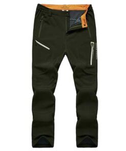 Mens Thick Fleece Winter Outdoor Sport Pants Waterproof Warm Pants