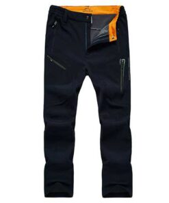 Alternative view of Mens Thick Fleece Winter Outdoor Sport Pants Waterproof Warm Pants