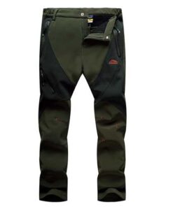 Mens Outdooors Thick SporT-pants Soft Shell Waterproof Windproof Warm Mountaineering Pants