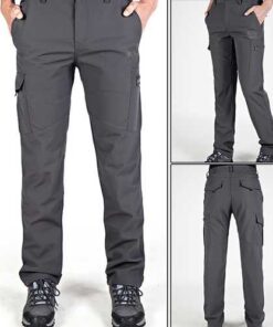 Outdoor Casual Windproof Waterproof Assault Pants Mens Warm Thick Speed Dry Trousers