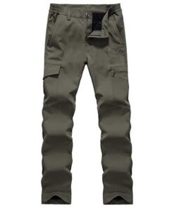 Alternative view of Outdoor Casual Windproof Waterproof Assault Pants Mens Warm Thick Speed Dry Trousers