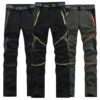Mens Spring Outdooors Quick Drying Stitching SporT-pants Waterproof Breathable Climbing Trousers