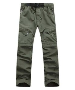 Alternative view of Outdoor Quick Drying Two Detachable Shorts Pants Men's Elastic Waist Drawstring Climbing Hiking Pant