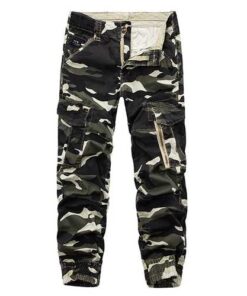 Men's Camouflage Multi Pockets Casual Pants Fashion Cotton Baggy Cargo  Pants