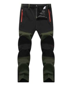Autumn Winter Outdoor Plus Cashmere Warm Windproof Waterproof Pants Men's Soft Shell Hiking Trousers