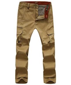 Men Fall Casual Multi Pocket Cargo Pants Straight Leg Loose Pants