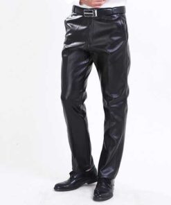Men's Windproof Waterproof PU Leather Pants