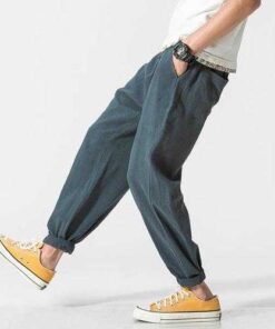 Alternative view of Men's Summer Loose Cotton Linen Pants