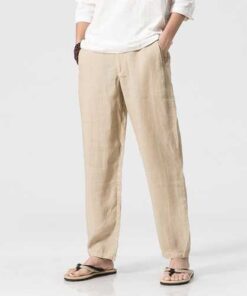 Men's Loose Cotton Linen Casual Pants