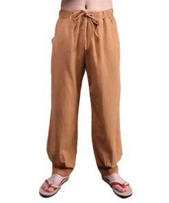 Chinese Wind Mens Loose Cotton Linen Trousers