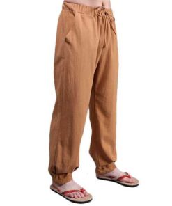 Alternative view of Chinese Wind Mens Loose Cotton Linen Trousers