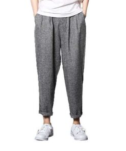 Men's Thin Flax Ankle-Length Lounge Pants