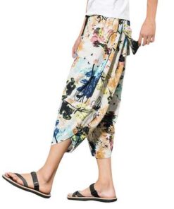 Mens Loose Casual Haren Calf-Length Pants