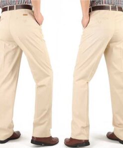 Alternative view of Mens Cotton Loose Wash-and-Wear Casual Pants