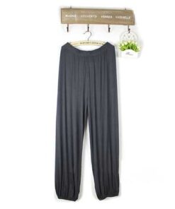 Alternative view of Mens Modal High Elastic Solid Color Loose Thin Yoga Pants
