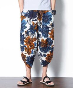 Men's Ethnic Style Printed Baggy Harem Pants