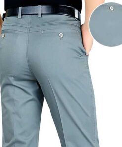 Alternative view of Mens Summer Business Breathable Straight-leg Pants