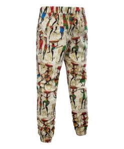 Alternative view of Cotton Linen Drawstring Ethnic Style Casual Pants