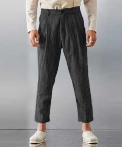 Alternative view of Mens Casual Slim S-3XL Polyester Straight Leg Pants