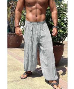 Alternative view of INCERUN Men's Boho Hippie Baggy Loose Harem Pants