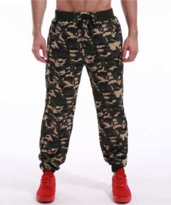 Men's Cotton Polyester Loose Fit Sports Casual Pants
