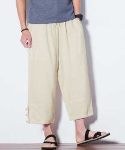 INCERUN Men's Fashion Casual Solid Color Loose Pants