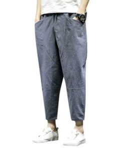 Alternative view of Men's Linen Blend Loose Breathable Casual Pants