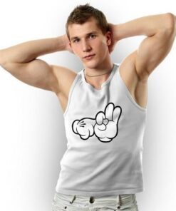 Mens Cartoon Hands SEx Tank Top