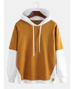 Patchwork Contrast Color Hoodies