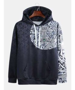 Alternative view of Ethnic Eagle Character Hoodies