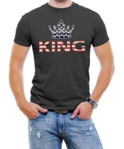 King USA Flag Men Graphic T-Shirt