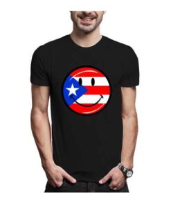 Puerto Rico Smiley Face Men Tee-S-XXXL