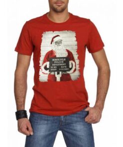 Santa Claus mugshot T-Shirt Assorted Colors Sizes S-XXXL