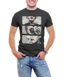Lick It, Roll It, Smoke It Men T-Shirt Soft Cotton Short Sleeve Tee - Logo Black & White