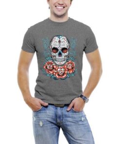 Skull Roses Tatto Men Cool T-Shirt