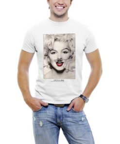 Marilyn Monroe Finger Mustache T-shirt For Men